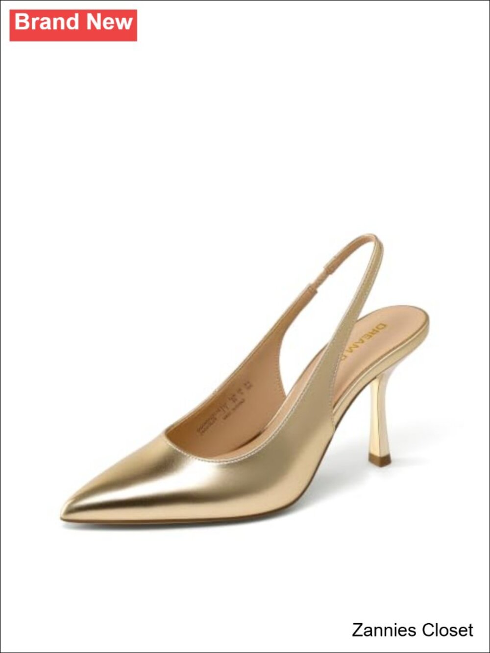 ✨ DREAM PAIRS Women's Slingback Stiletto Heels Pointed Toe Faux Leather Pumps
